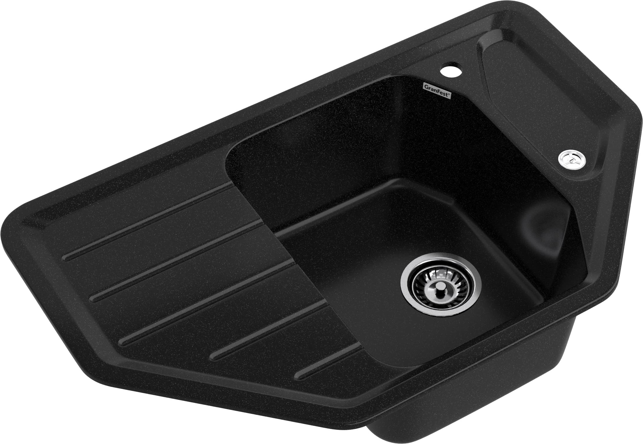 Кухонная мойка GRANFEST CORNER C-800E черный - фото2