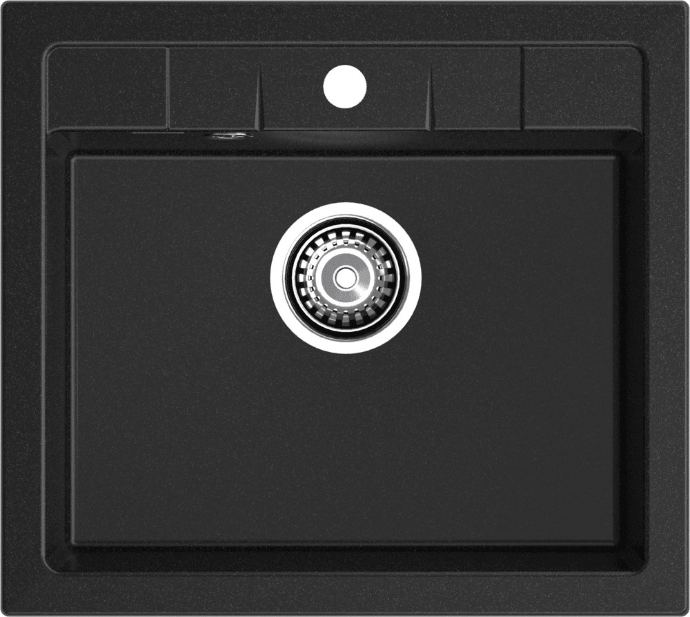 Кухонная мойка GRANFEST QUADRO Q-561 черный - фото