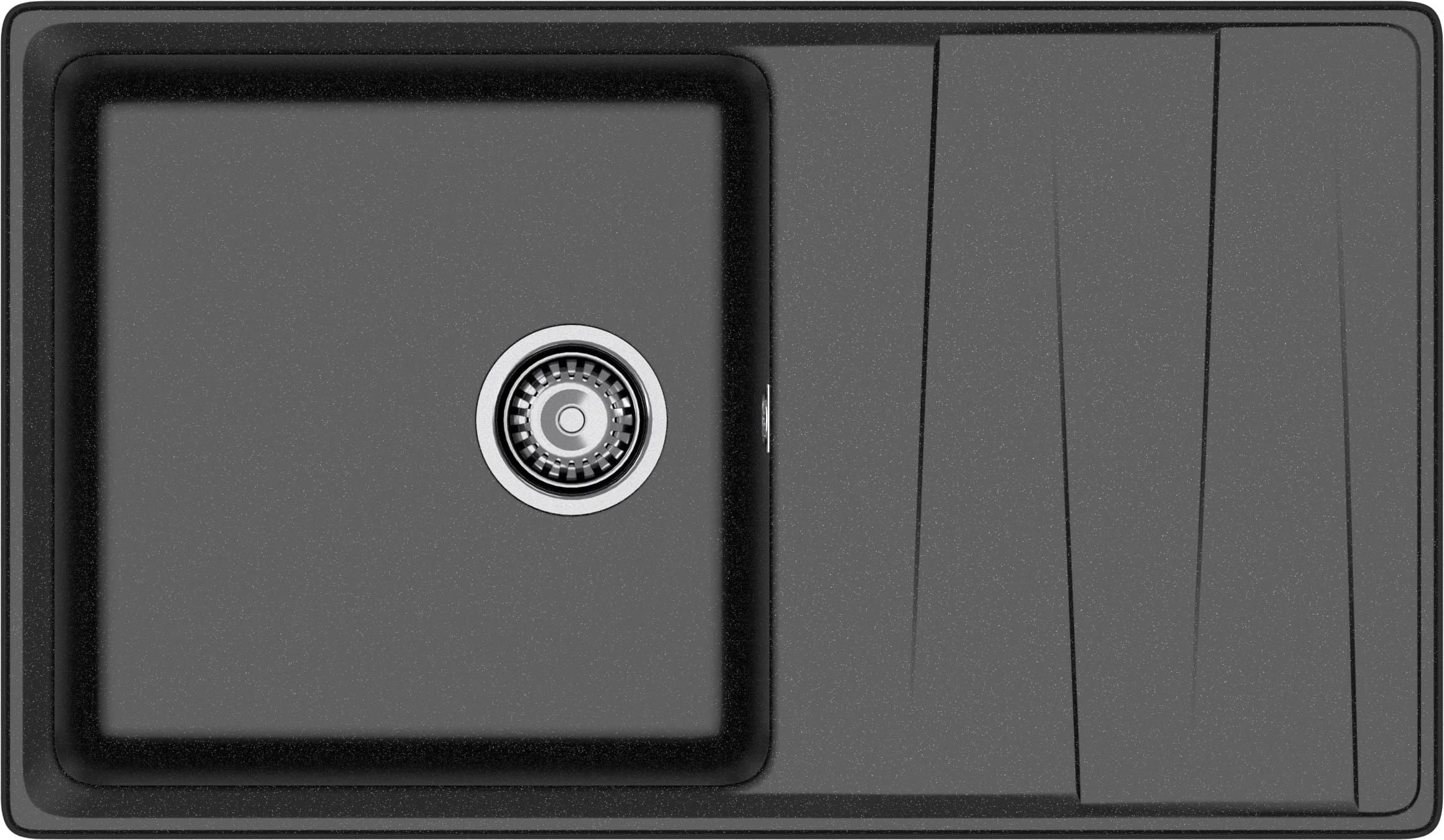 Кухонная мойка GRANFEST LEVEL LV-860L черный - фото