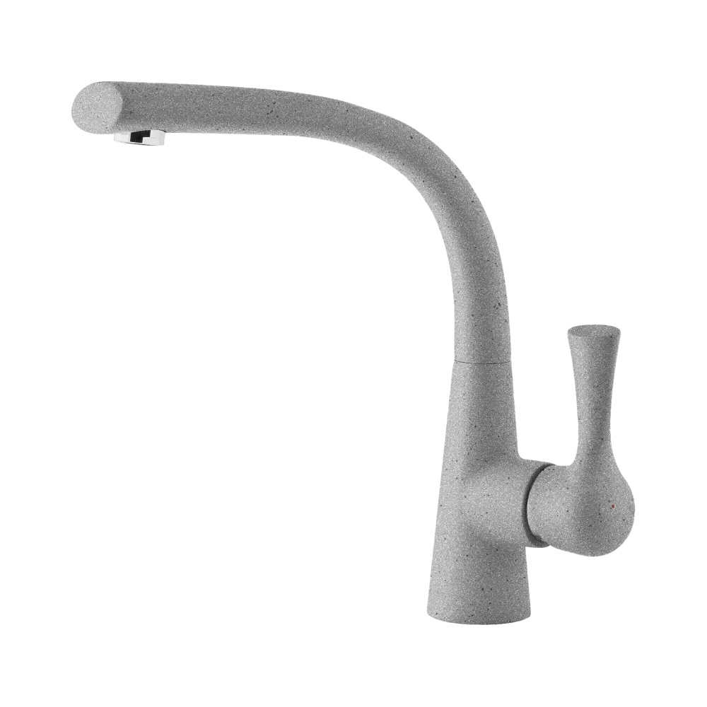 Смеситель для кухни GRANFEST 3723 серый - фото