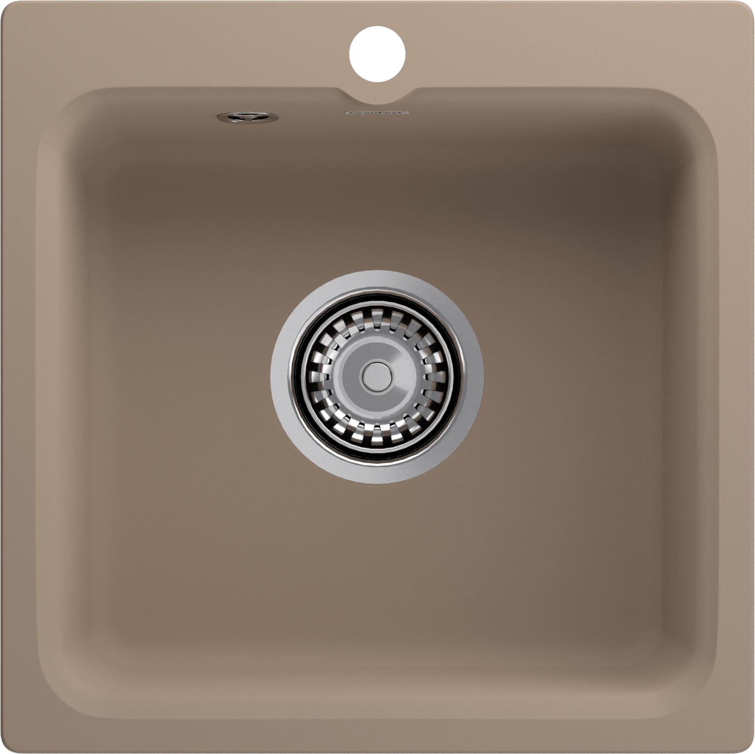 Кухонная мойка GRANFEST SMART SM-430 песочный + сифон - фото