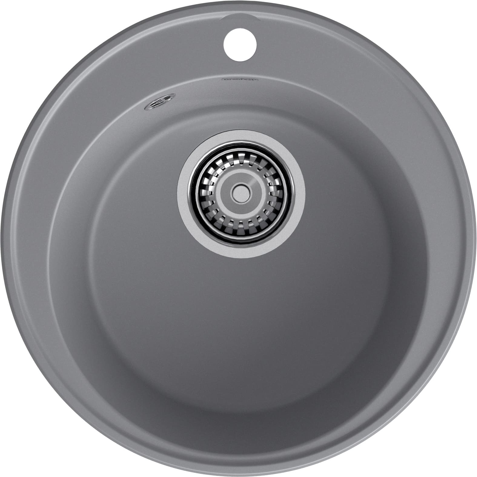Кухонная мойка GRANFEST QUARZ Z-08 темно-серый + сифон - фото