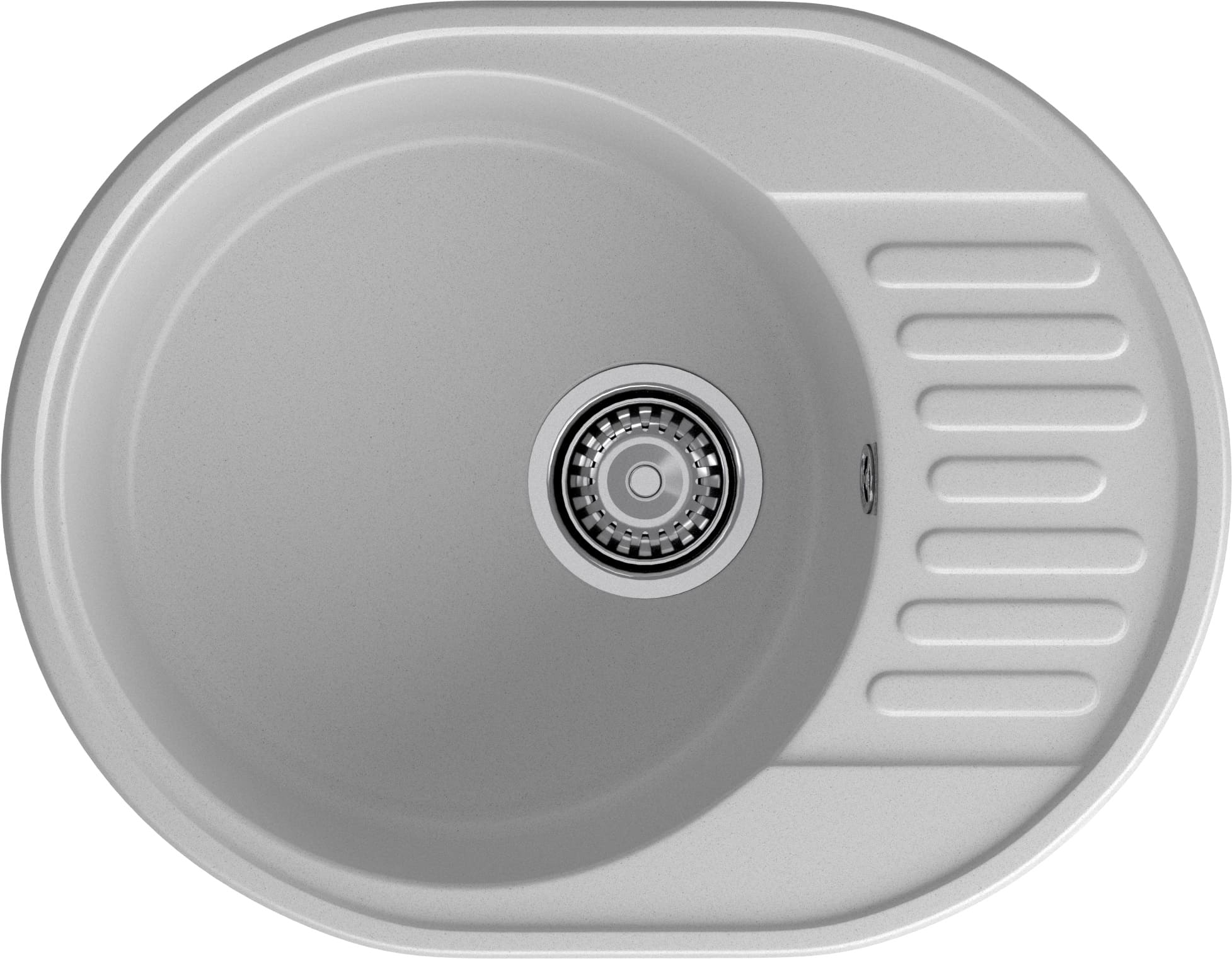 Кухонная мойка GRANFEST QUARZ Z-58 серый + сифон - фото