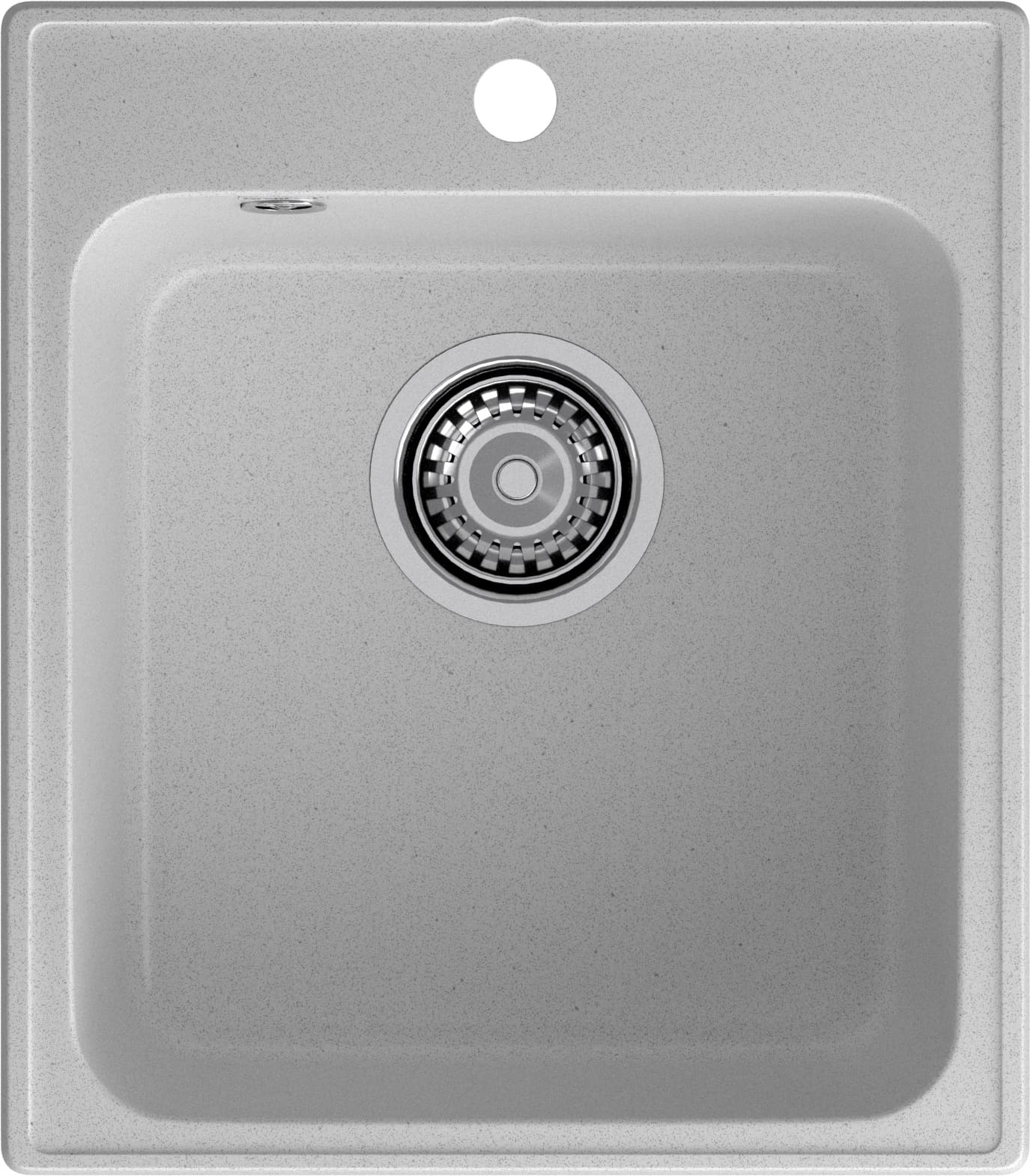 Кухонная мойка GRANFEST QUARZ Z-17 серый + сифон - фото