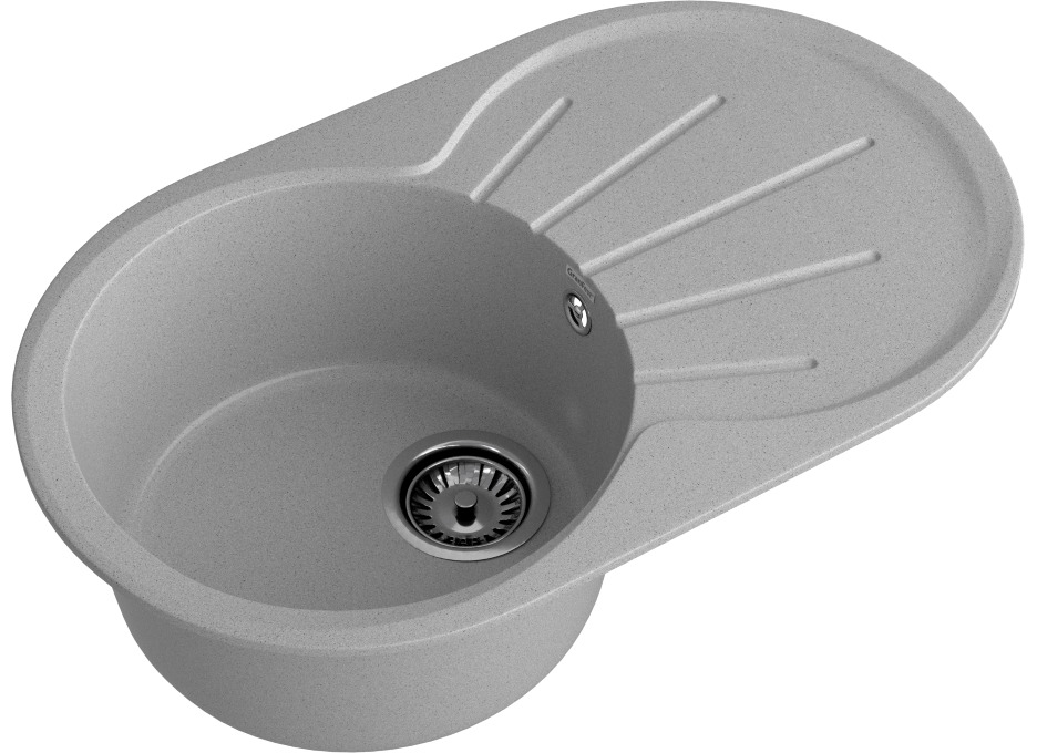 Кухонная мойка GRANFEST RONDO R-750L серый - фото4