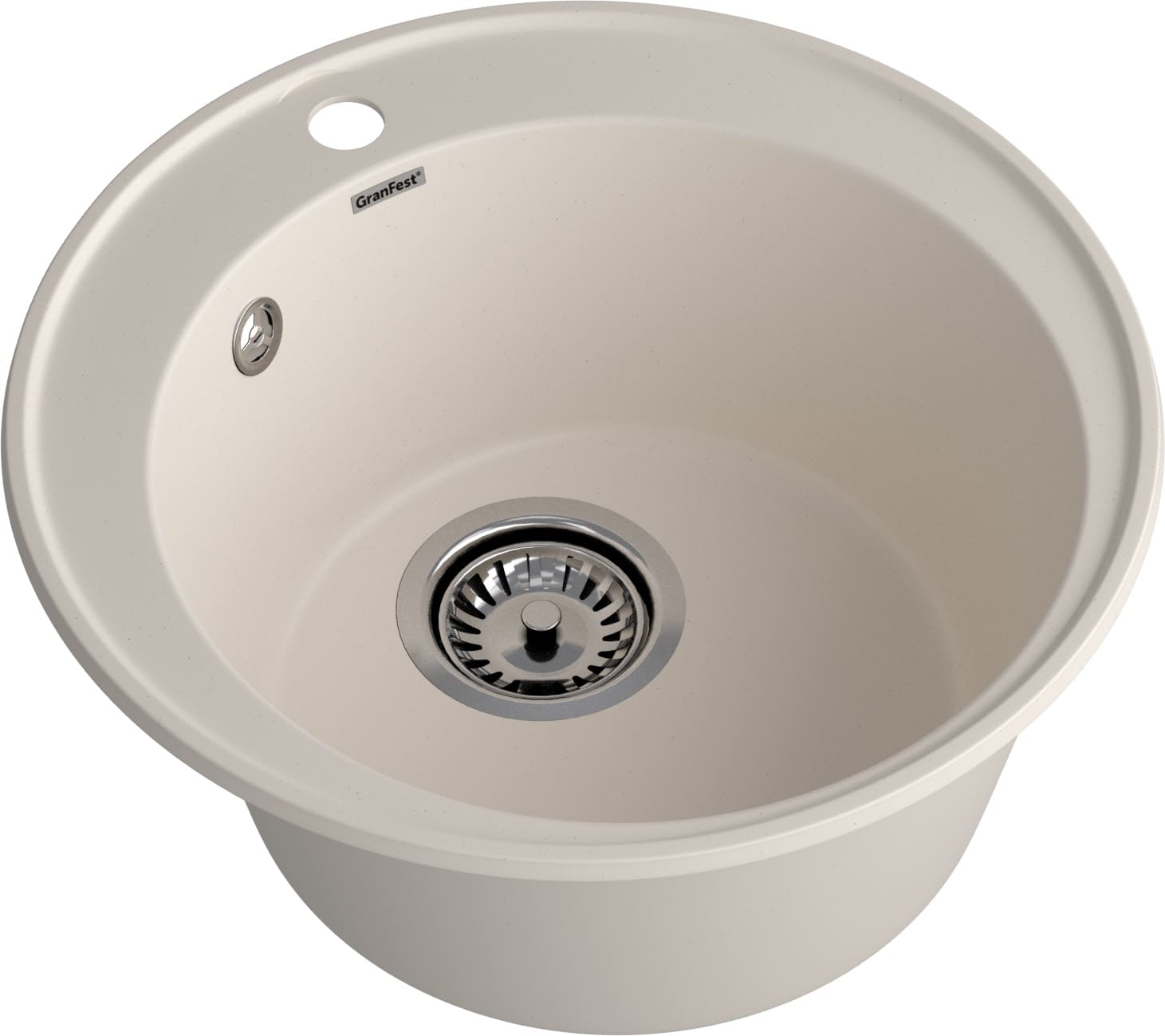 Кухонная мойка GRANFEST QUARZ Z-08 белый + сифон - фото2