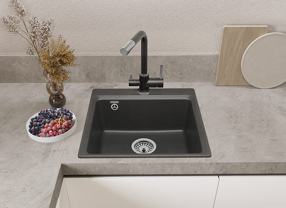 Кухонная мойка GRANFEST LEVEL LV-510 графит - фото4