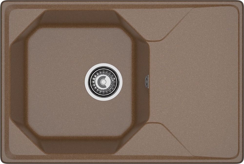 Кухонная мойка GRANFEST UNIQUE U-740L терракот - фото