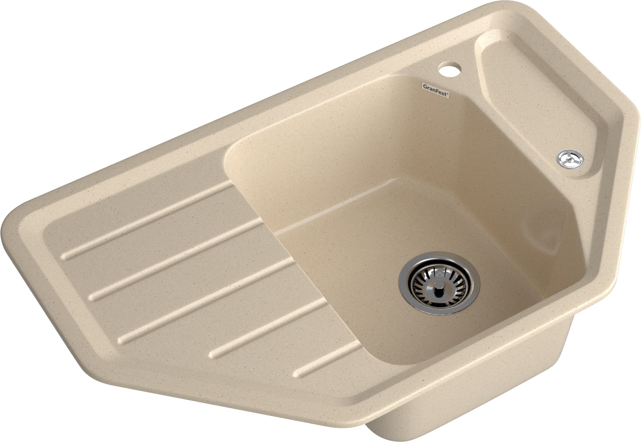 Кухонная мойка GRANFEST CORNER C-800E кашемир - фото2