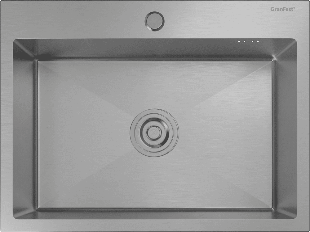 Кухонная мойка из нержавеющей стали GRANFEST METAL 6045 нержавеющая сталь - фото