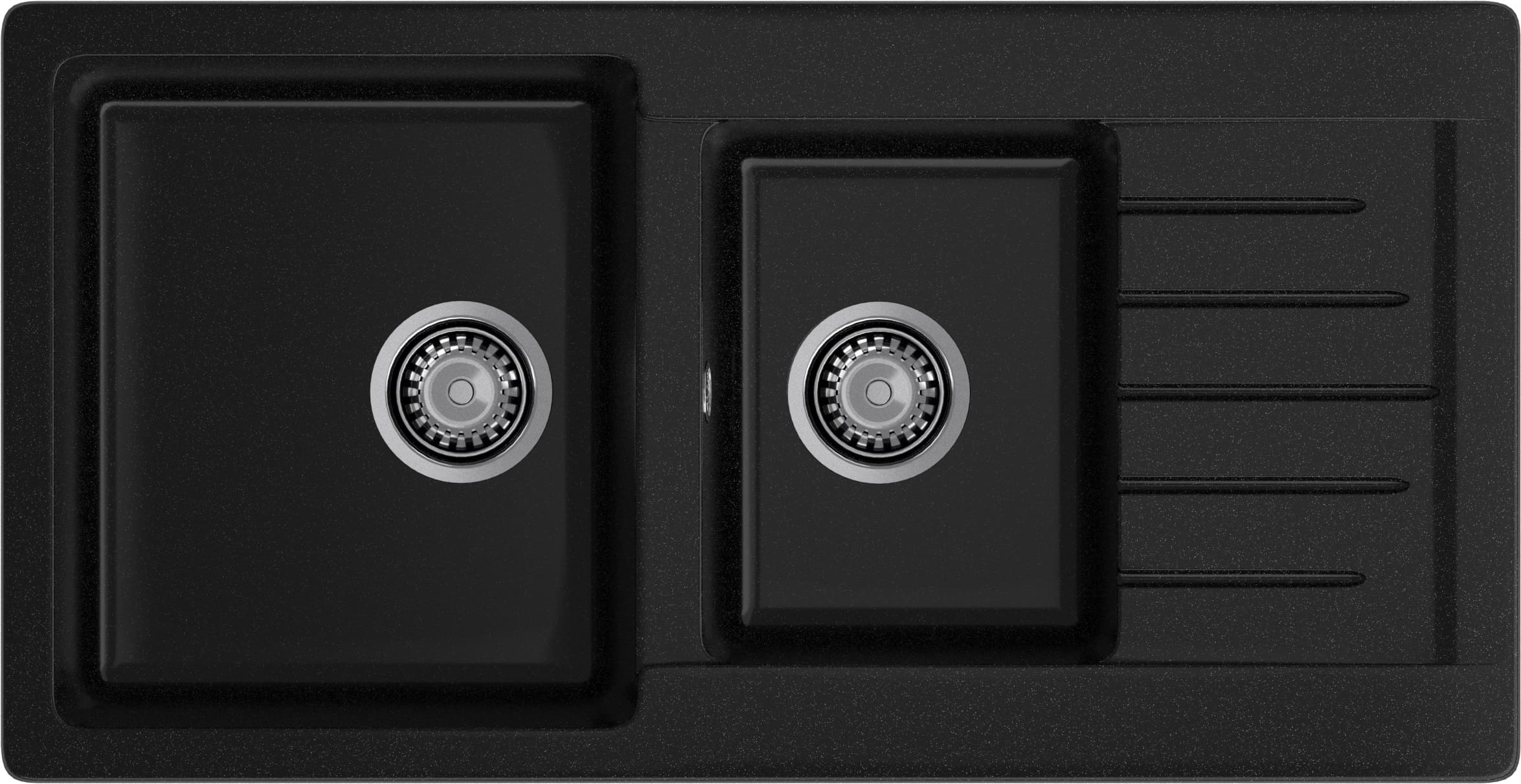 Кухонная мойка GRANFEST PRACTIK P-980KL черный - фото