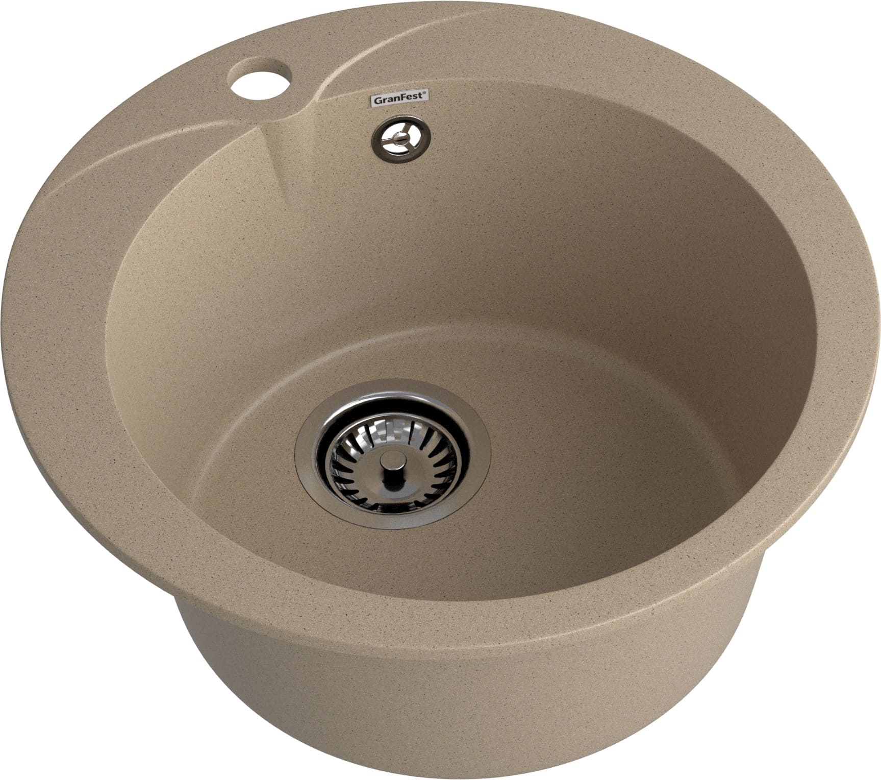 Кухонная мойка GRANFEST RONDO R-480 песочный - фото2