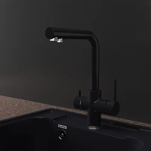 Смеситель для кухни GRANFEST QUARZ Z-5423 черный - фото2