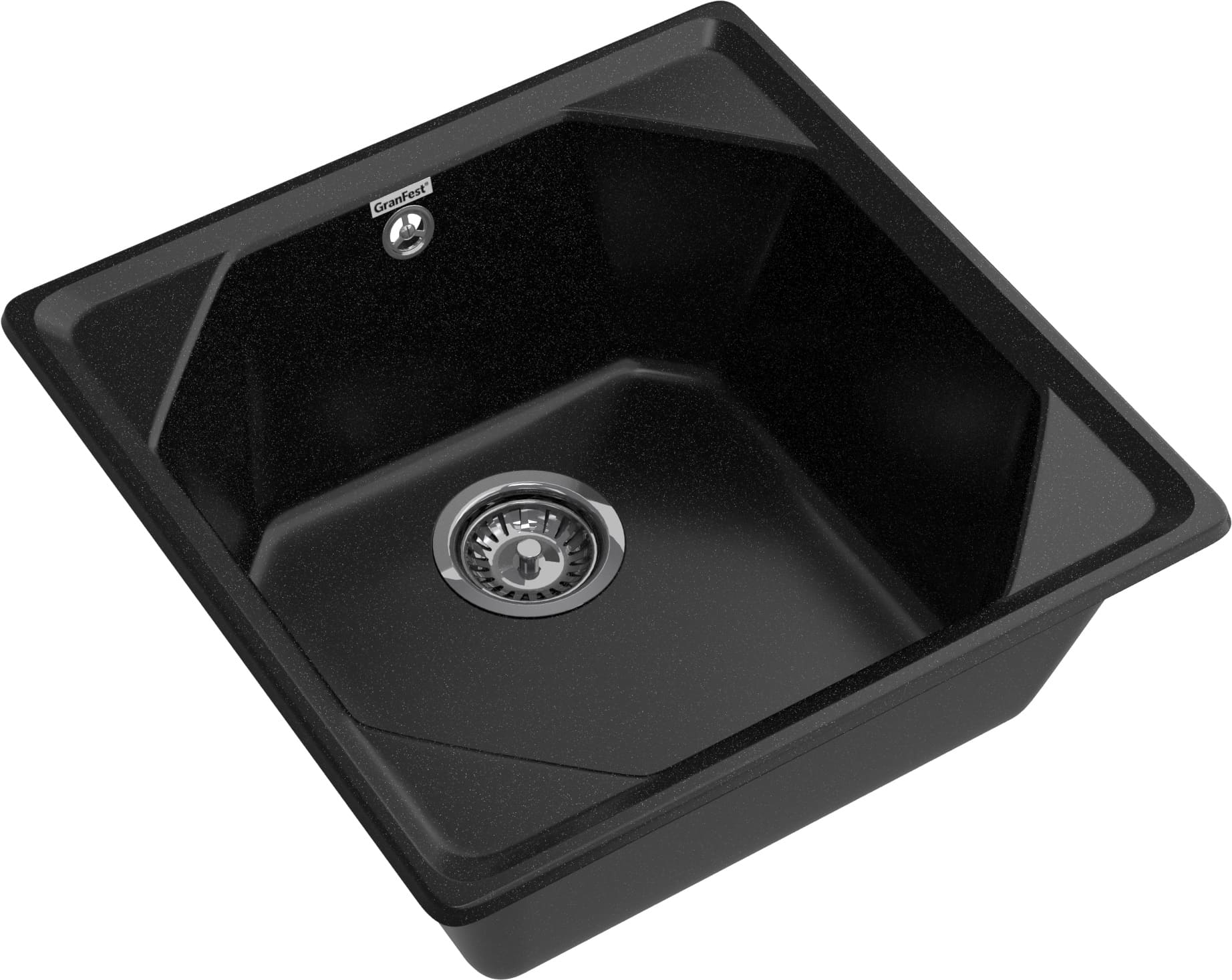 Кухонная мойка GRANFEST UNIQUE U-500 черный - фото2