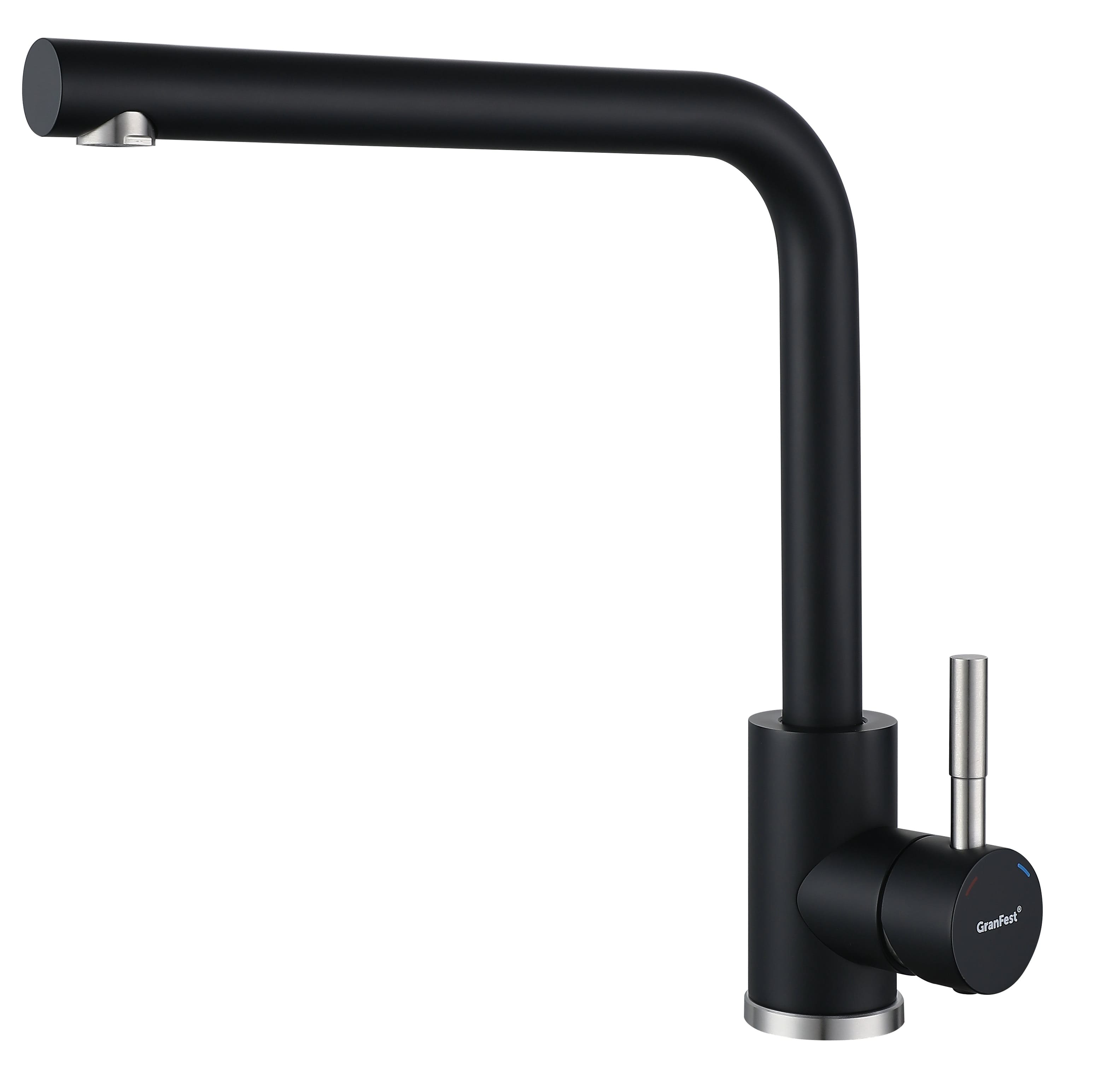 Смеситель для кухни GRANFEST QUARZ Z-5411 черный - фото