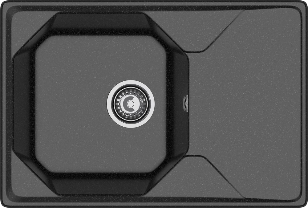 Кухонная мойка GRANFEST UNIQUE U-740L черный - фото