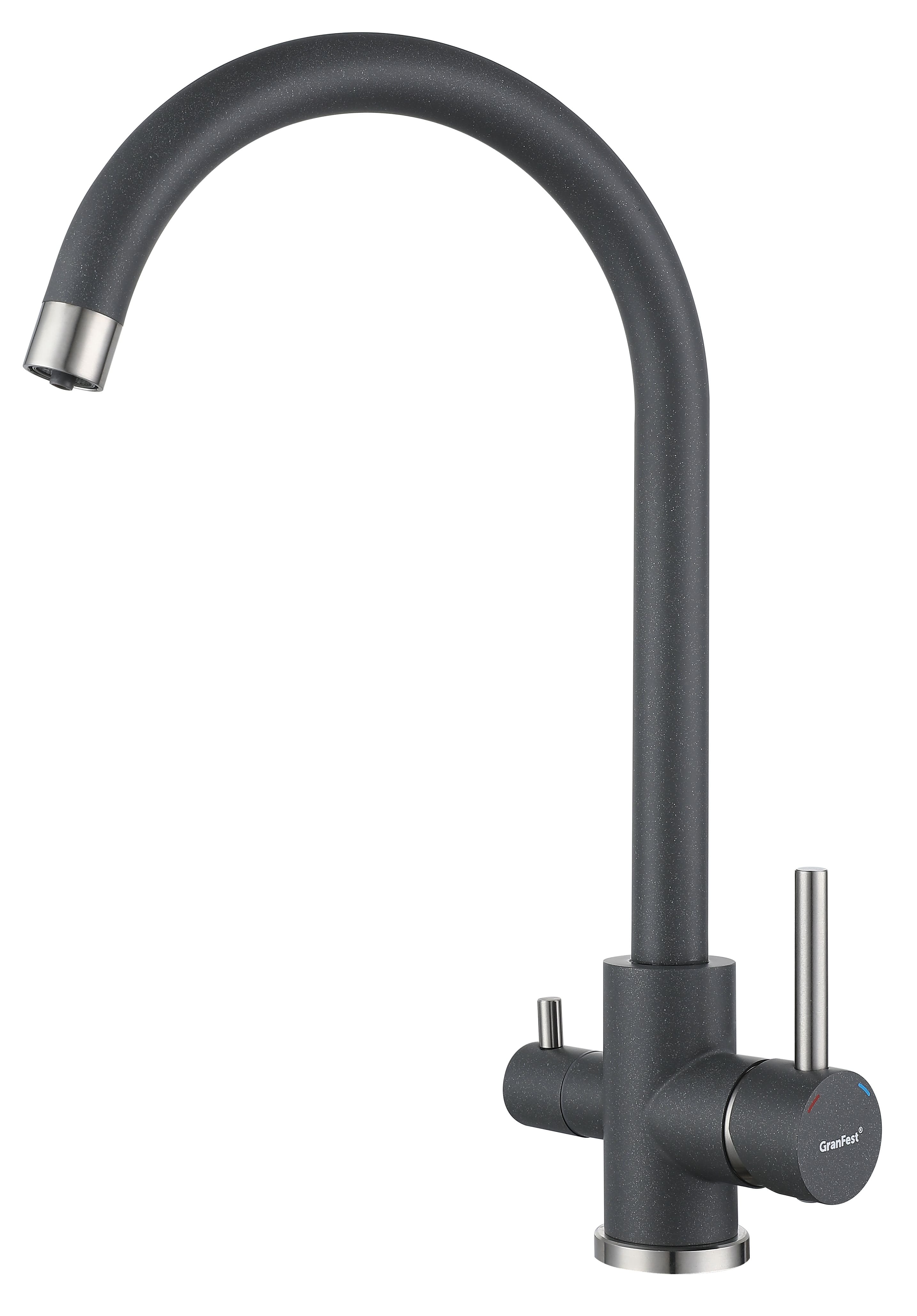 Смеситель для кухни GRANFEST QUARZ Z-5420 темно-серый - фото