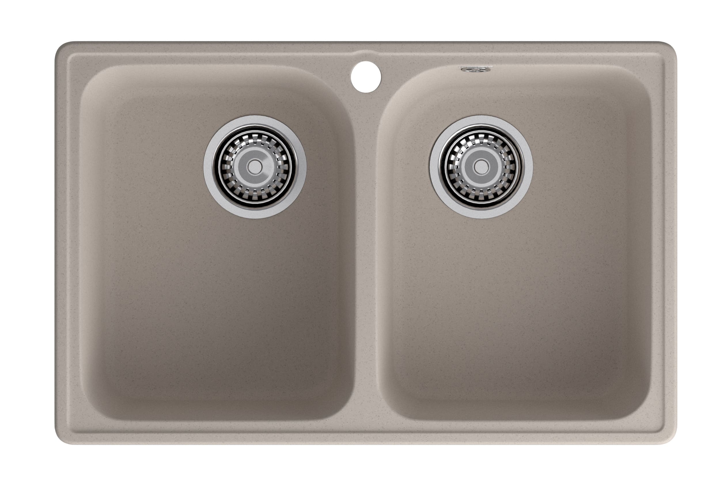 Кухонная мойка GRANFEST QUARZ Z-15 песочный + сифон - фото
